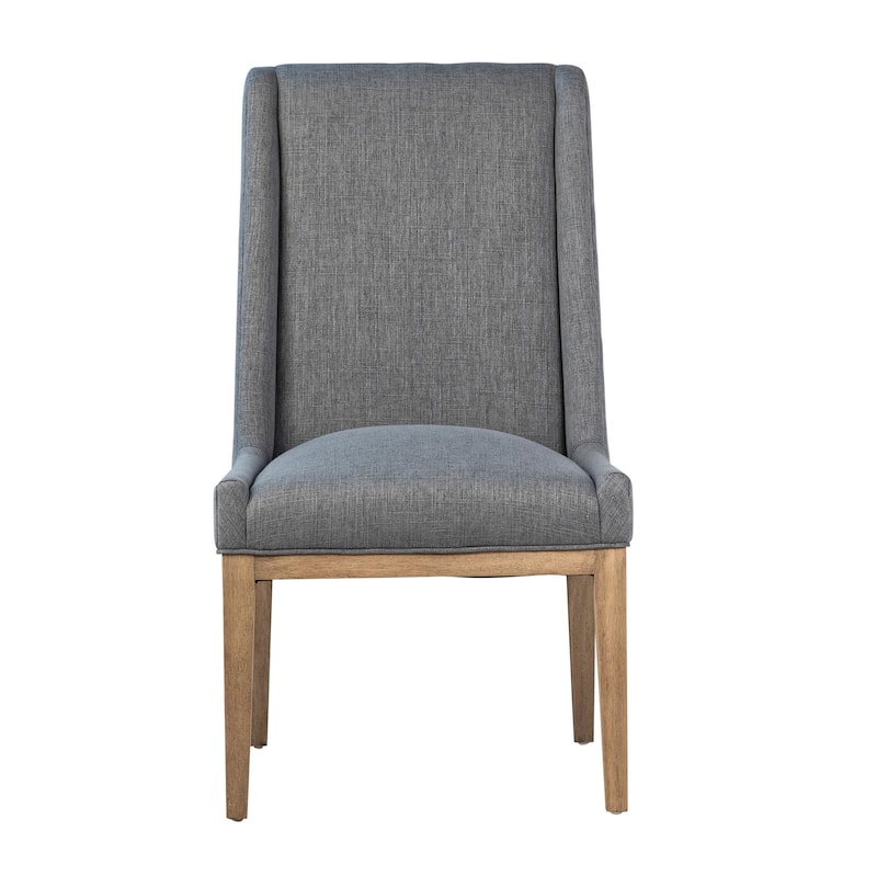 Oxford Cotton Blend Upholstered Dining Chair, Blue Grey