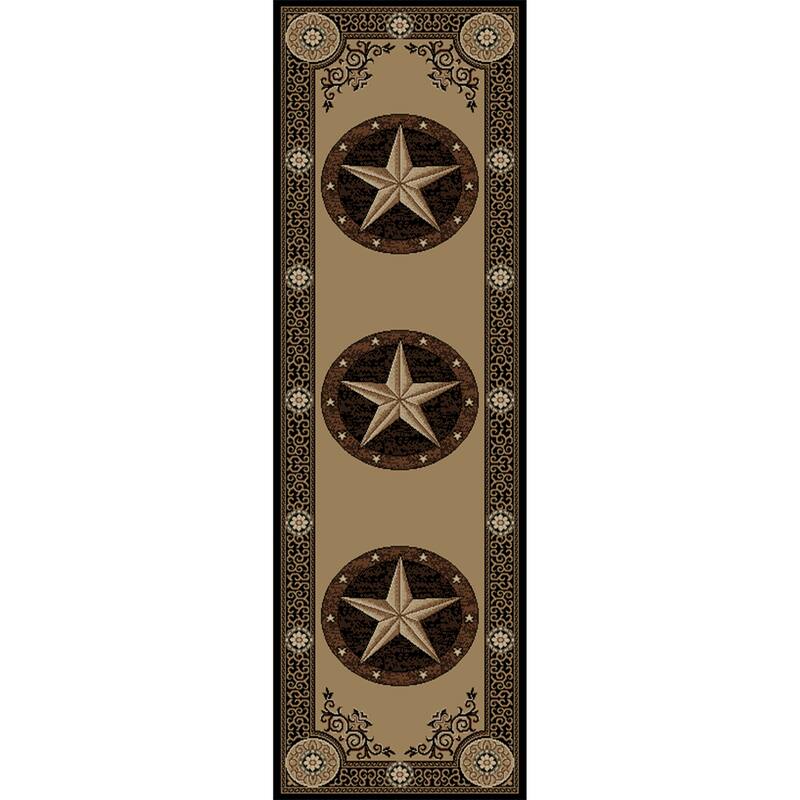 American Destination Arlington Black Lodge Area Rug - 2'3"x7'7"