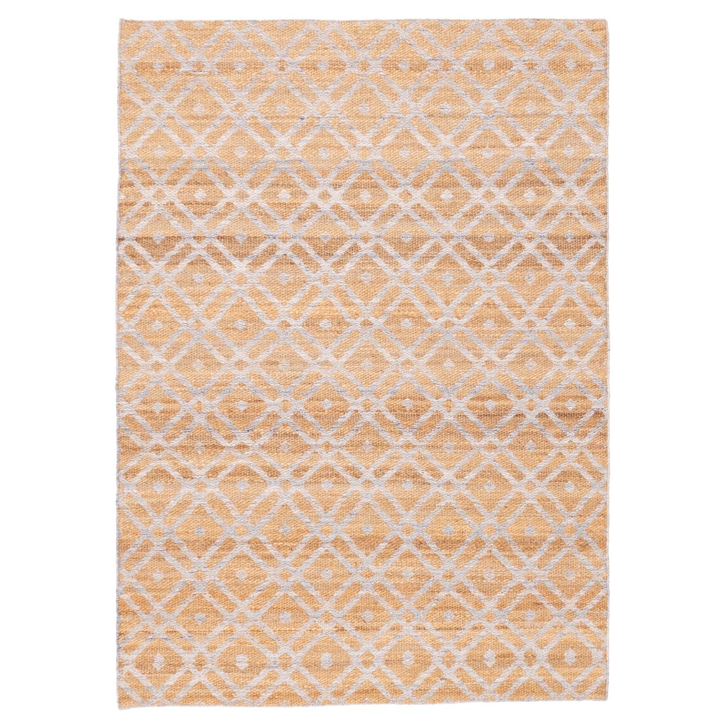 ECARPETGALLERY Flat-Weave Palas Denizli Tan Jute, Rayon Kilim - 5'3 x 7'5