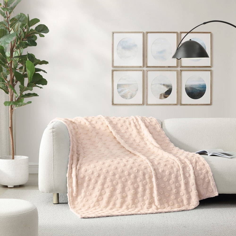 Swift Home Patterned Jacquard Plush Throw Blanket - 50" x 70"