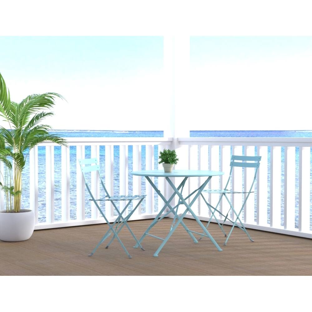 Carolina Living Bistro 30" Round Table Outdoor Set - Set of 3