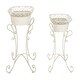 preview thumbnail 17 of 37, SAFAVIEH Hendrick Victorian Scroll Iron Outdoor Planter Set of 2.