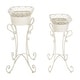 preview thumbnail 17 of 37, SAFAVIEH Hendrick Victorian Scroll Iron Outdoor Planter Set of 2. - 28.4" W x 15.4" D x 32.7 H