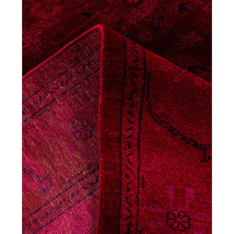 Overdyed One-of-a-Kind Hand-Knotted Area Rug - Pink - 9' 2" x 12' 1"