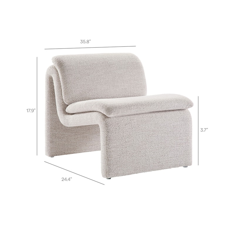 Lume Boucle Upholstered Armless Accent Chair