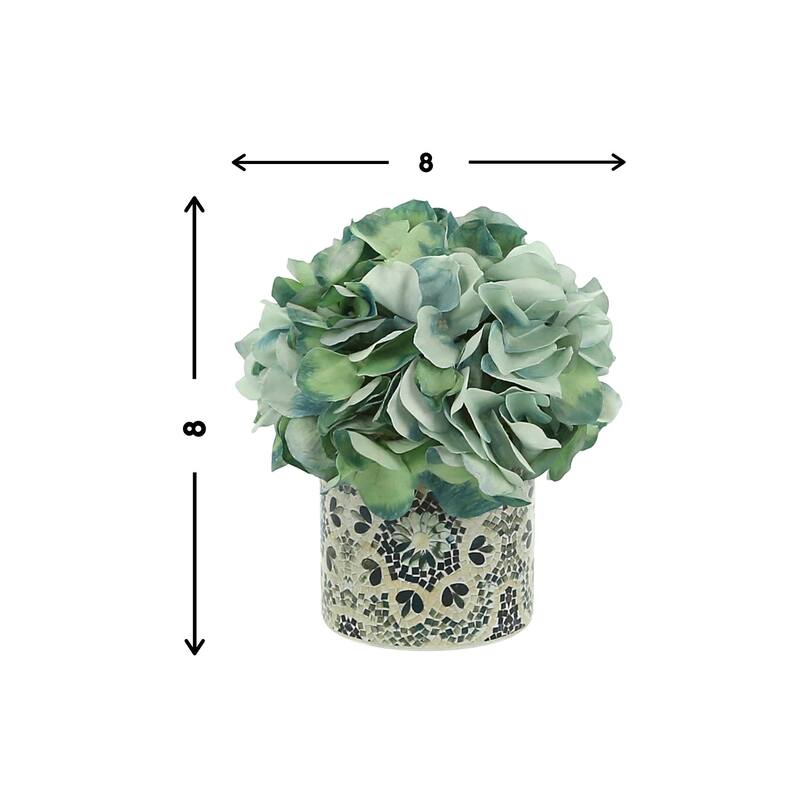 Hydrangea Arrangement in a Glass Vase