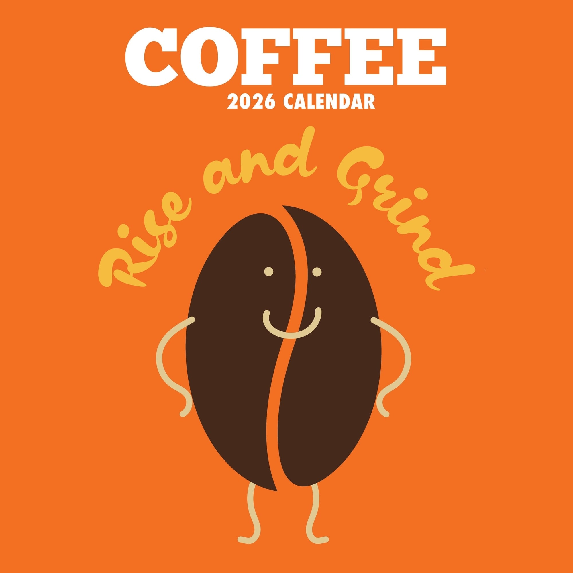 The Gifted Stationery 2026 Square Wall Calendar, Coffee, 16-Month Funny Corner Theme, 12x12 in