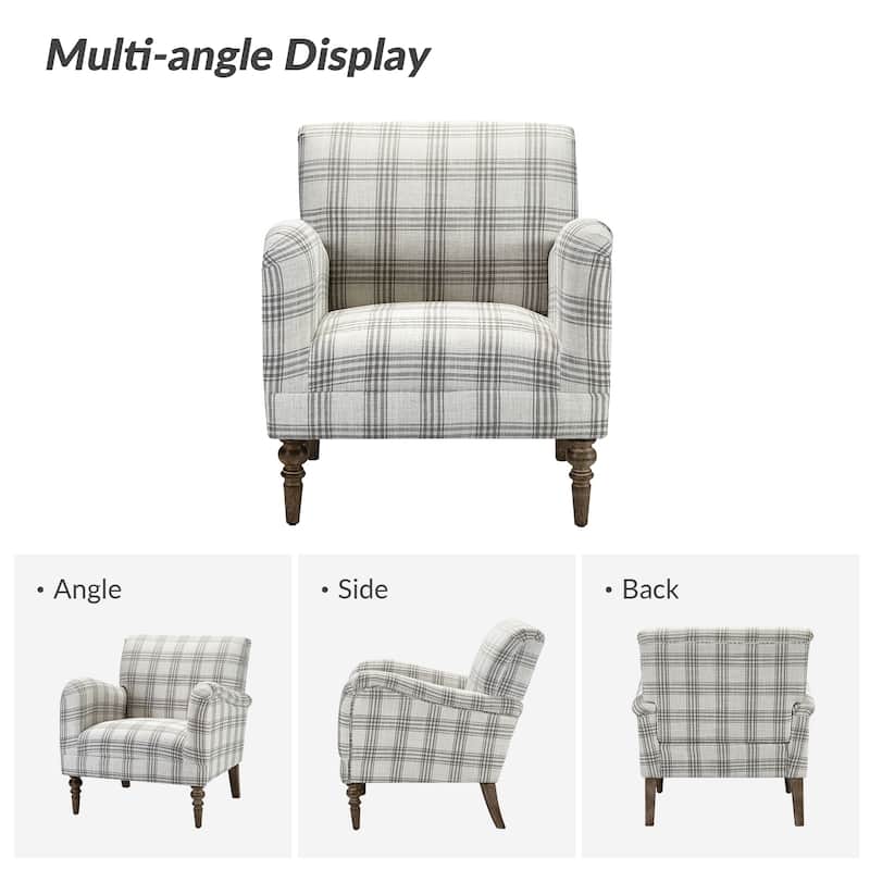 Mandan 29.5" Wide Traditional Accent Armchair with Solid Wood Legs Set of 2 by HULALA HOME
