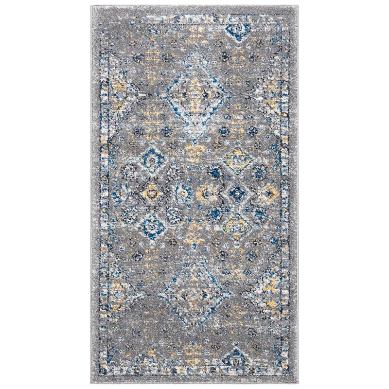 SAFAVIEH Evoke Tila Vintage Boho Shabby Chic Rug - 2'2" x 4' - Dark Grey/Yellow