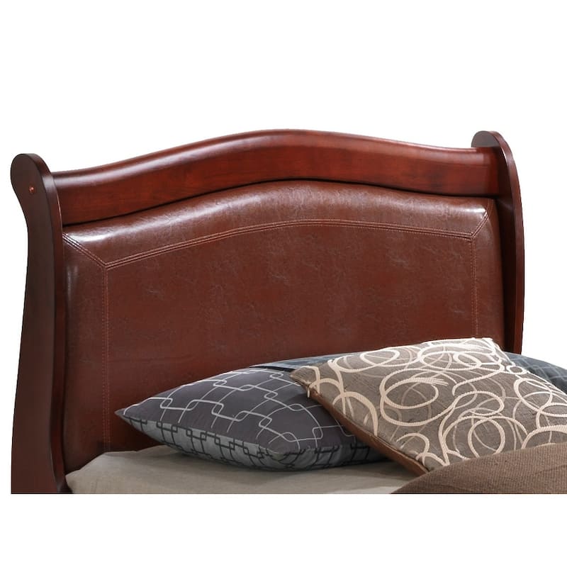 Compact Twin Bed with Cherry Finish for Traditional Decor