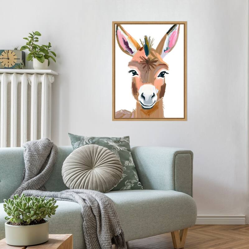 Esel Donkey by Ohkimiko Framed Canvas Wall Art