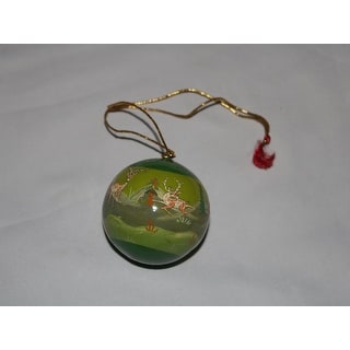 Handmade Christmas Ornaments Hand Painted by Artisan on Recycled Paper ...