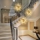 preview thumbnail 2 of 89, 8/9/16-Light Modern Glam Linear Sputnik Globe Pendant Island Light Firework Starburst Crystal Chandelier with Crystal Beads