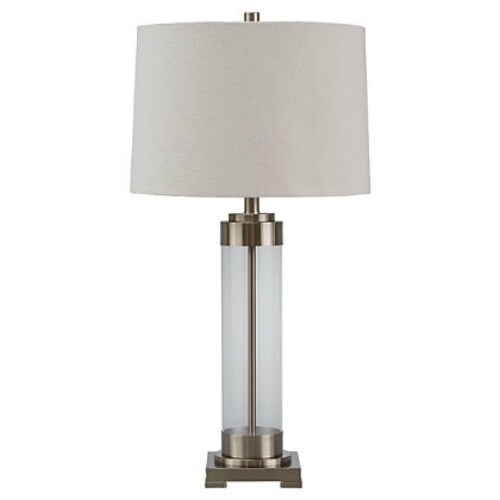 Talar Clear Silver Finish Glass Table Lamp L430174 Talar Clear