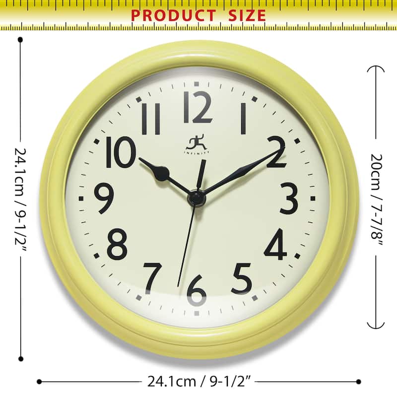 Nostalgic 9.5" Plastic Clock - 9.5 in.