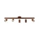 preview thumbnail 27 of 33, 4-Light Walnut Wood Grain Adjustable Linear Track Light 39.4in
