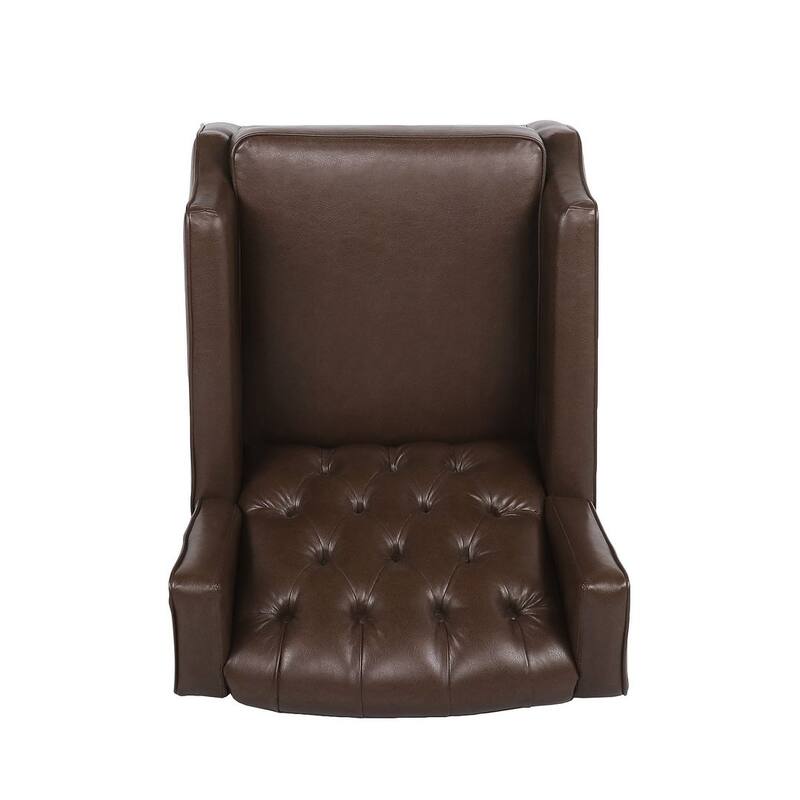 Brown Modern Rocking Chair with PU Upholstery by Christopher Knight Home