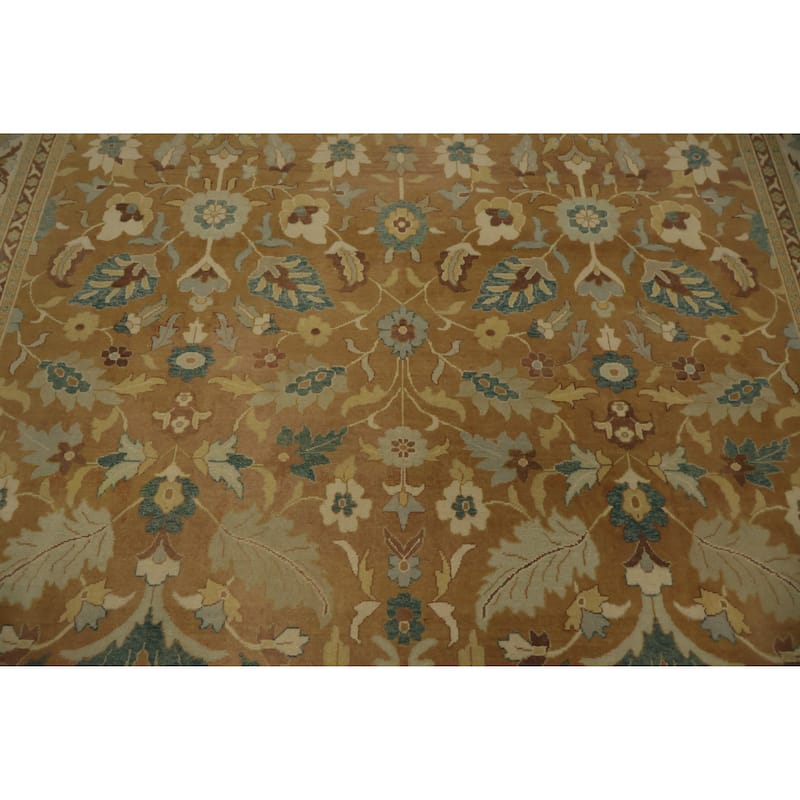 Hand Knotted Oriental 100% Wool Carpet Traditional All-Over Oranges & Rust Ziegler Area Rug - 17' 11'' X 9' 10''