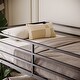 preview thumbnail 8 of 11, Twin Over Full Metal Bunk Bed with Stairs