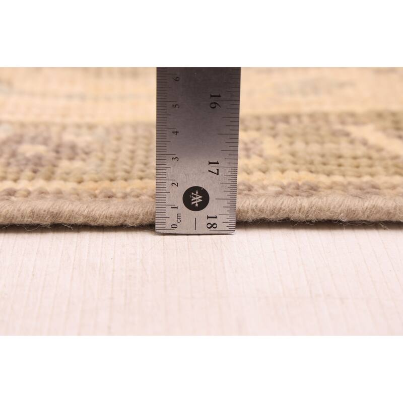 ECARPETGALLERY Hand-knotted Kavya Oushak Dark Grey Wool Rug - 8'11 x 11'11