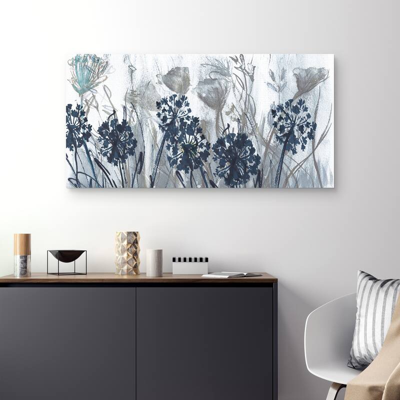 Indigo Field by Studio Arts Canvas Art Print