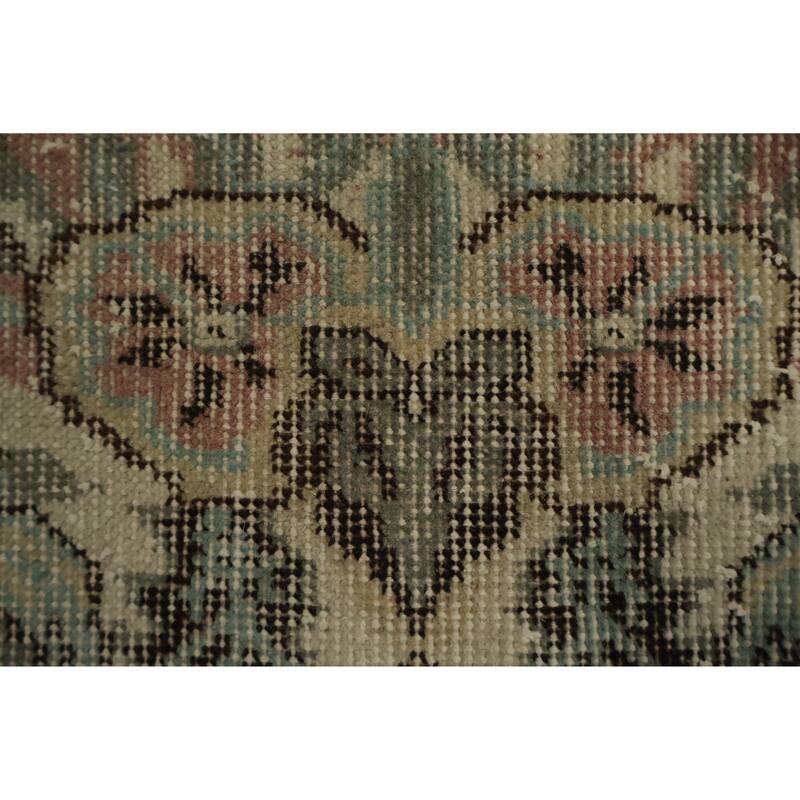 Hand Knotted Oriental 100% Wool Carpet Transitional Floral Beige & Ivories Anatolian Area Rug - 9' 4'' X 5' 7''