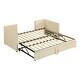 preview thumbnail 4 of 34, Multifunctional Design Upholstered Daybed with Pop Up Trundle, Space-saving, Twin Size