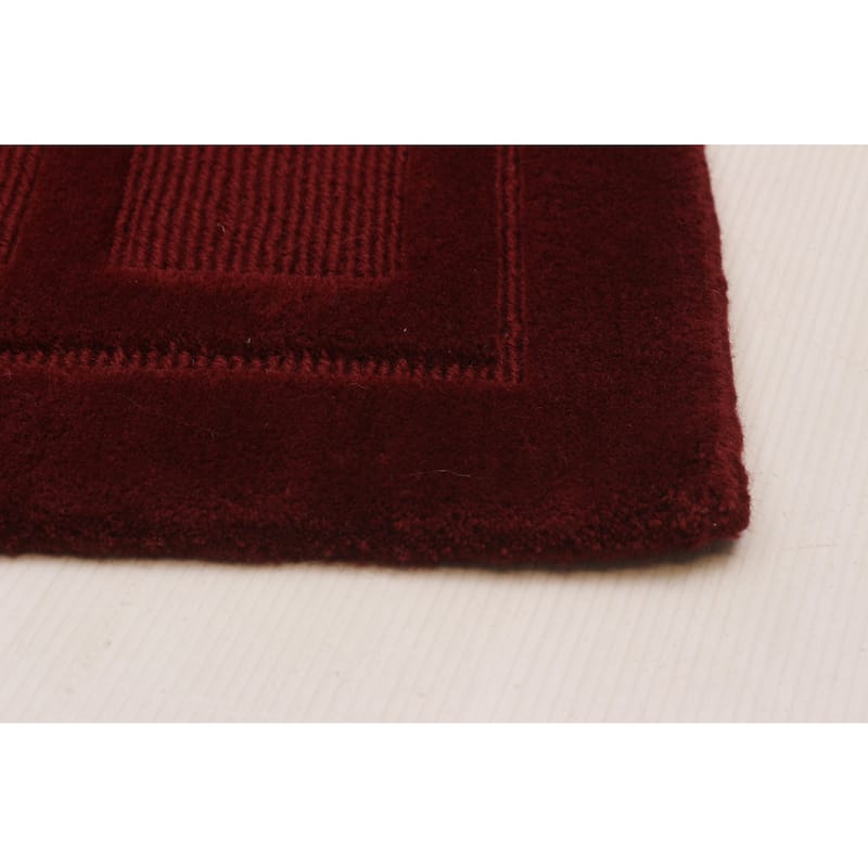 ECARPETGALLERY Hand-knotted Kathmandu Burgundy Wool Rug - 10'0 x 14'0