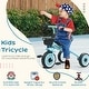 preview thumbnail 48 of 48, Toddler Tricycle with Adjustable Seat, Fun Bell, Basket, and EVA Wheels for Kids 2-5 Years