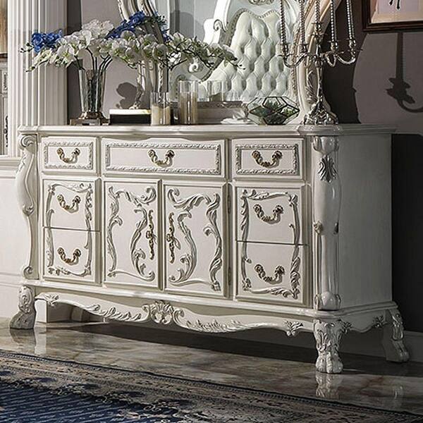 Dresden Dresser in Antique White Finish - Bed Bath & Beyond - 38401485