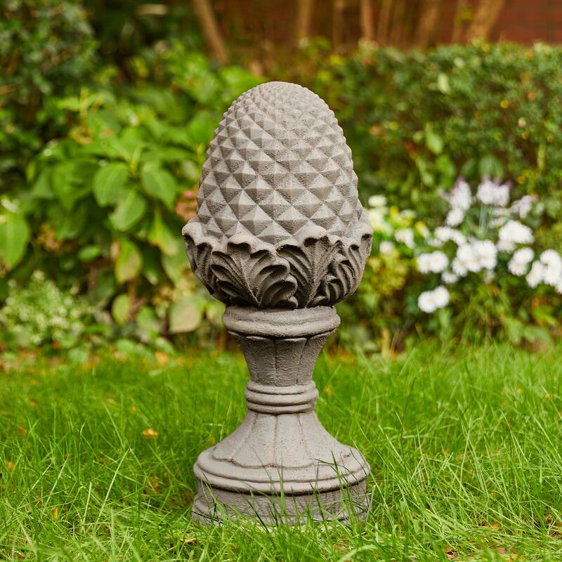 Glitzhome MGO Sand/Bronze Finish Blessings Artichoke Garden Statues Coastal Sculpture Quality-upgraded