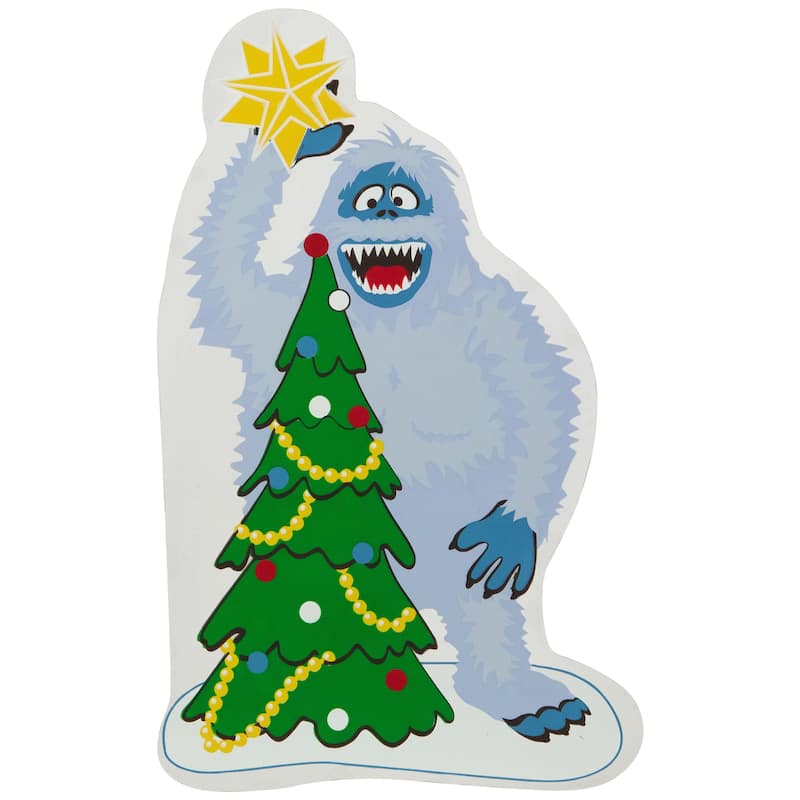 8" Bumble Tops the Tree Double Sided Gel Christmas Window Cling decor