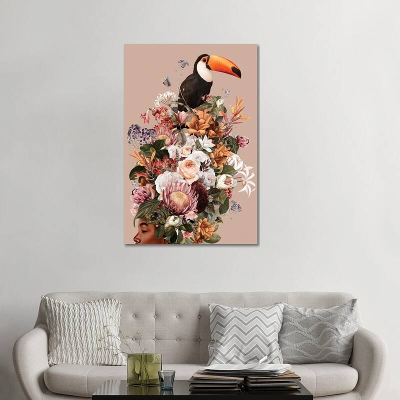 iCanvas "Floral Woman I" by Danilo de Alexandria Canvas Print - 48x32x1.5