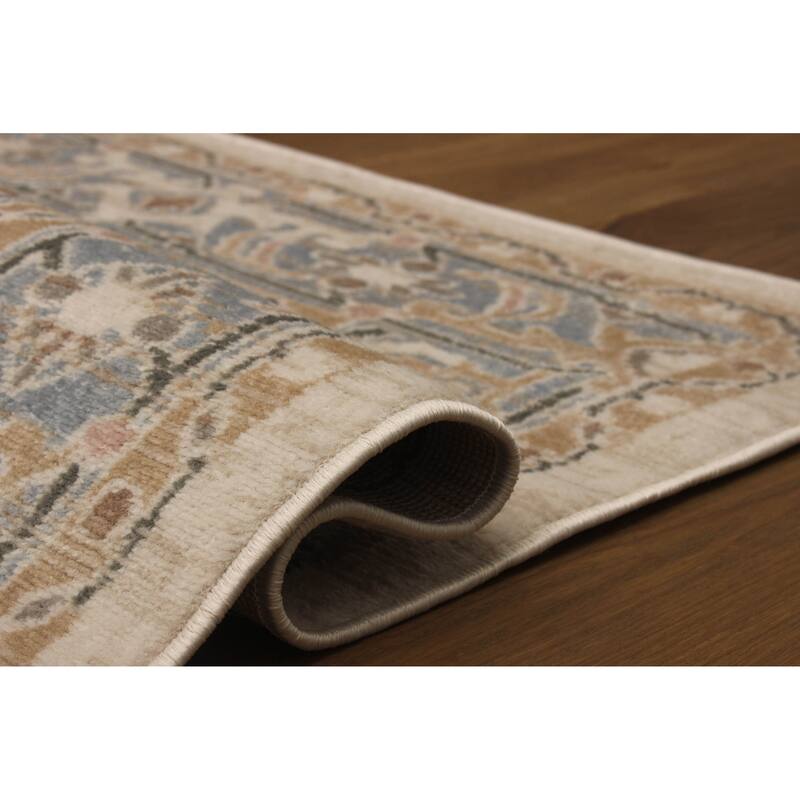 ECARPETGALLERY Machine Woven Katie Ivory Area Rug
