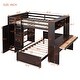 preview thumbnail 32 of 31, Full Size Loft Bunk Bed with Twin Stand-alone Bed, Shelves, Desk and Wardrobe