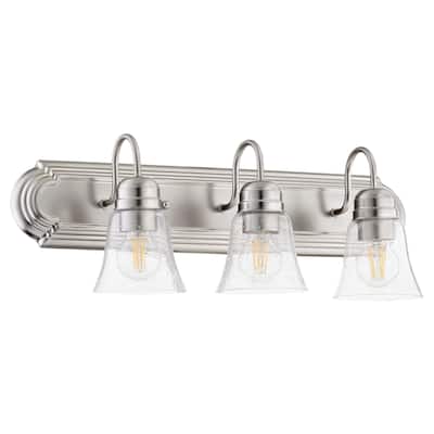 Quorum International 3 Light 8" Tall Bathroom Vanity Light