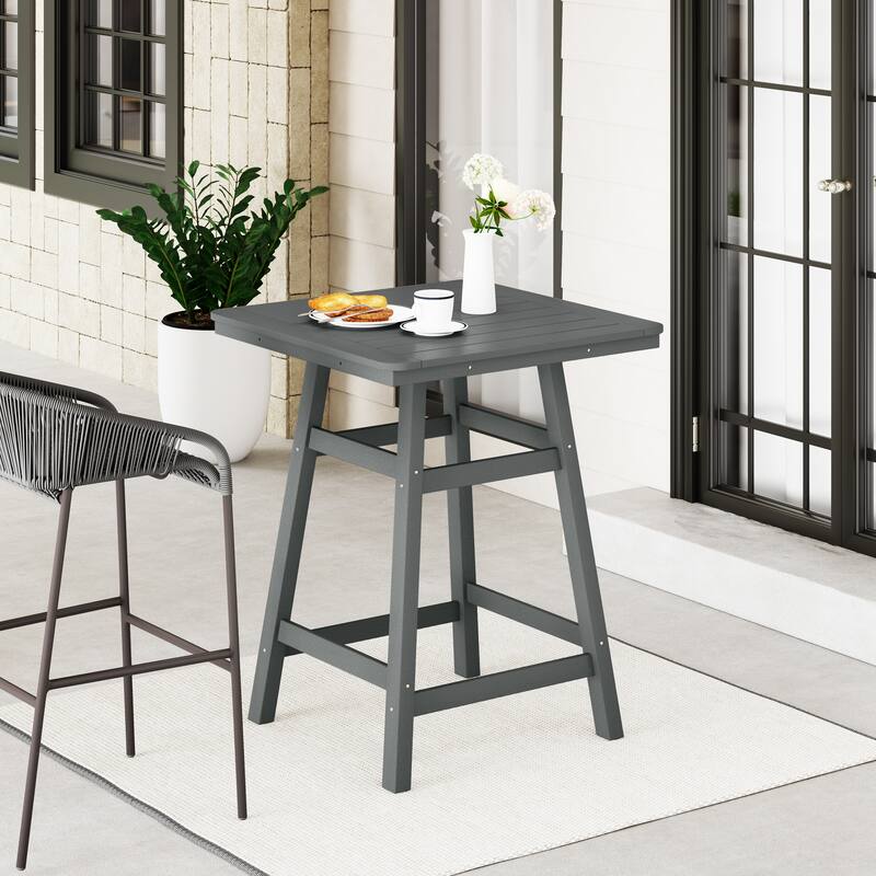 Laguna Hdpe All Weather Outdoor Patio 30" Square Counter Bistro Table
