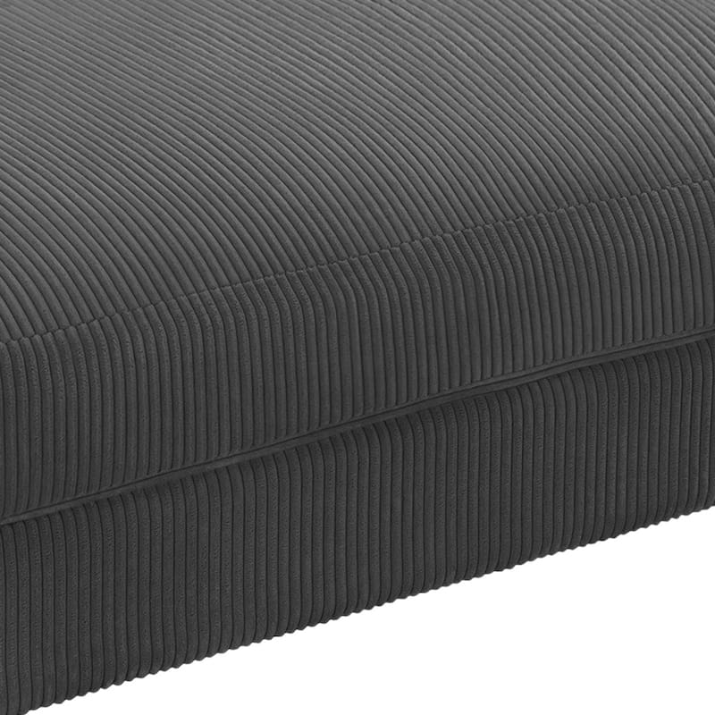 Modern Corduroy Fabric Oversized Accent Ottoman