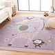 preview thumbnail 28 of 32, SAFAVIEH Carousel Kids Brandusa Animal Rug Purple - 4' Square - Square