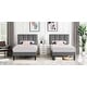 preview thumbnail 42 of 70, Kids Bed Frame, Height Adjustable Upholstered Bed, Twin Size Bed Set of 2 Dark Grey