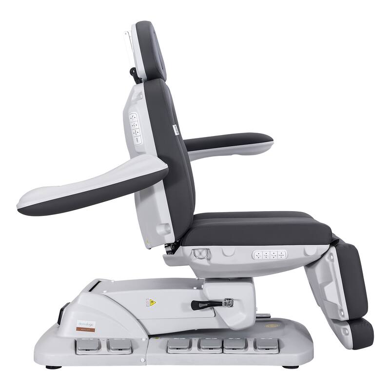 Gianna Electric Spa Treatment Table 4 Motors Massage Bed with Foot Pedals, Dark Grey - N/A