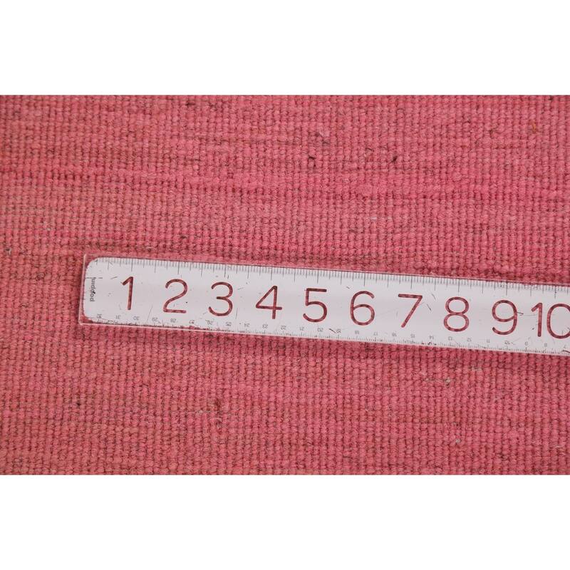 Modern Pink Gabbeh Oriental Area Rug Handmade Wool Carpet - 6'4" x 9'3"