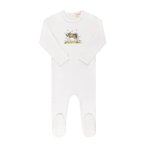 slide 2 of 4, Ely's & Co. Watercolor Cradle Footie Collection Ivory Girl - 1 Months
