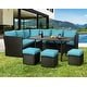 preview thumbnail 65 of 84, AECOJOY 7 Pieces Patio Furniture Set Outdoor Sectional Sofa Rattan Conversation Set