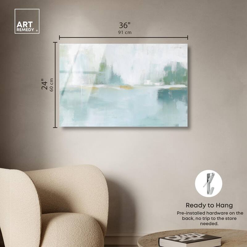 Mirrored Aqua Dream I Acrylic by Art Remedy, Ready to Hang