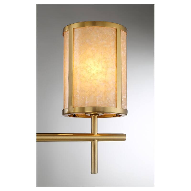 Warm Brass Three Light Bathroom Vanity from the Camden Collection