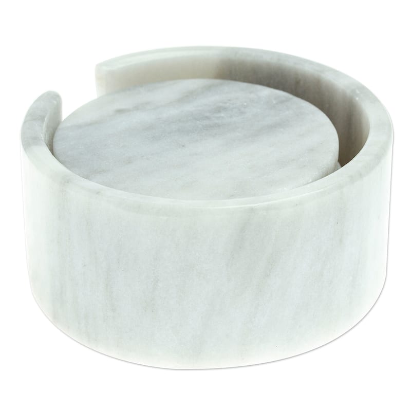 Novica Handmade Modern Marble Marble Coasters (Set Of 5)