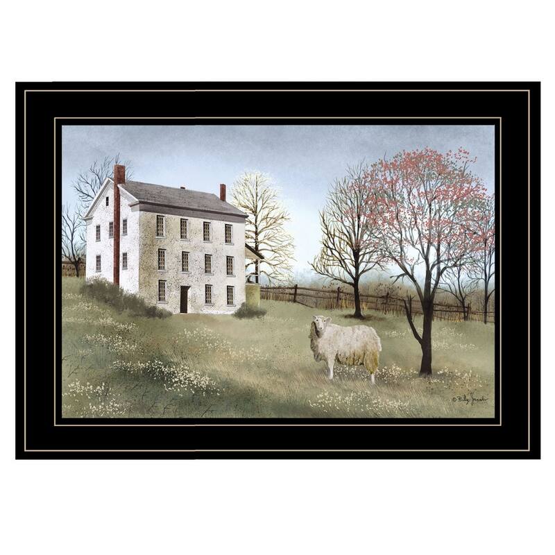 TrendyDecor4U Farmhouse "Spring at White House Farm" Framed Print Wall Art by Billy Jacobs