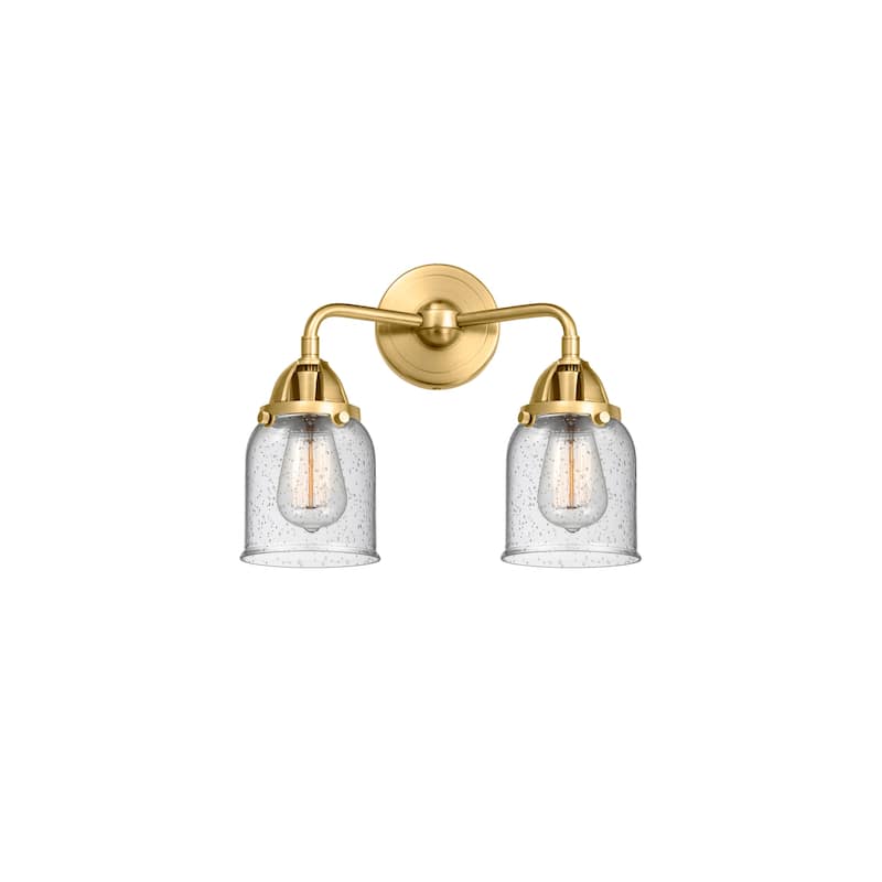 Innovations Lighting 288-2W-13-13 Bell Vanity Bell 2 Light 13" Wide - Satin Gold / Seedy