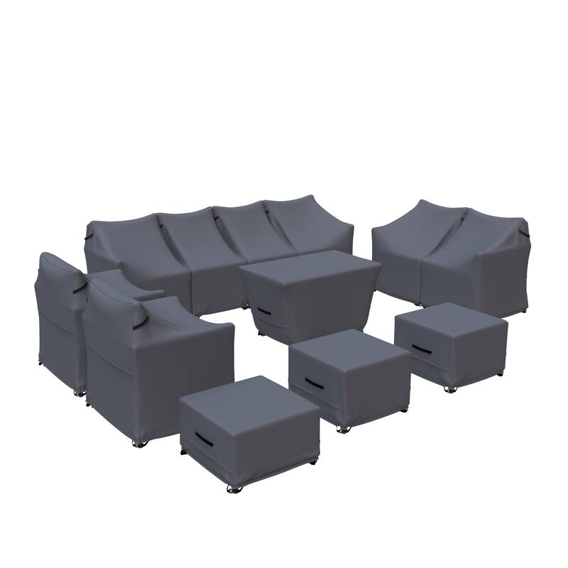Forever Patio Outdoor Conversation Set Sofa Seating Group Furniture Cover (Set of 12) - 35 x 42 x 28